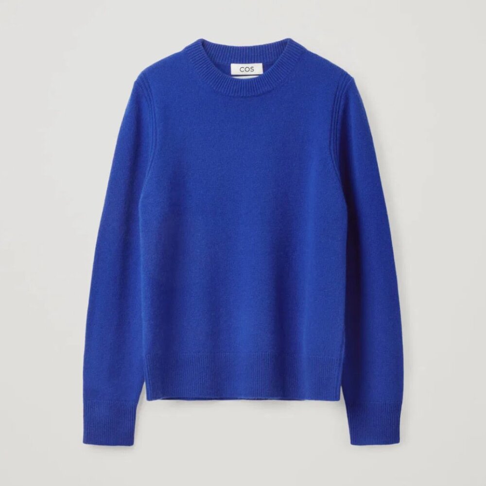 COS cobalt blue 100% cashmere sweater